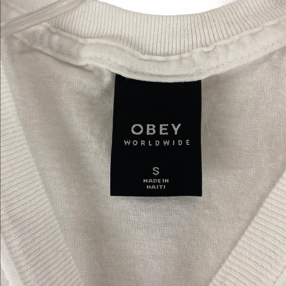 OBEY Spell Out Short Sleeve T-Shirt Size Small - Picture 3 of 4